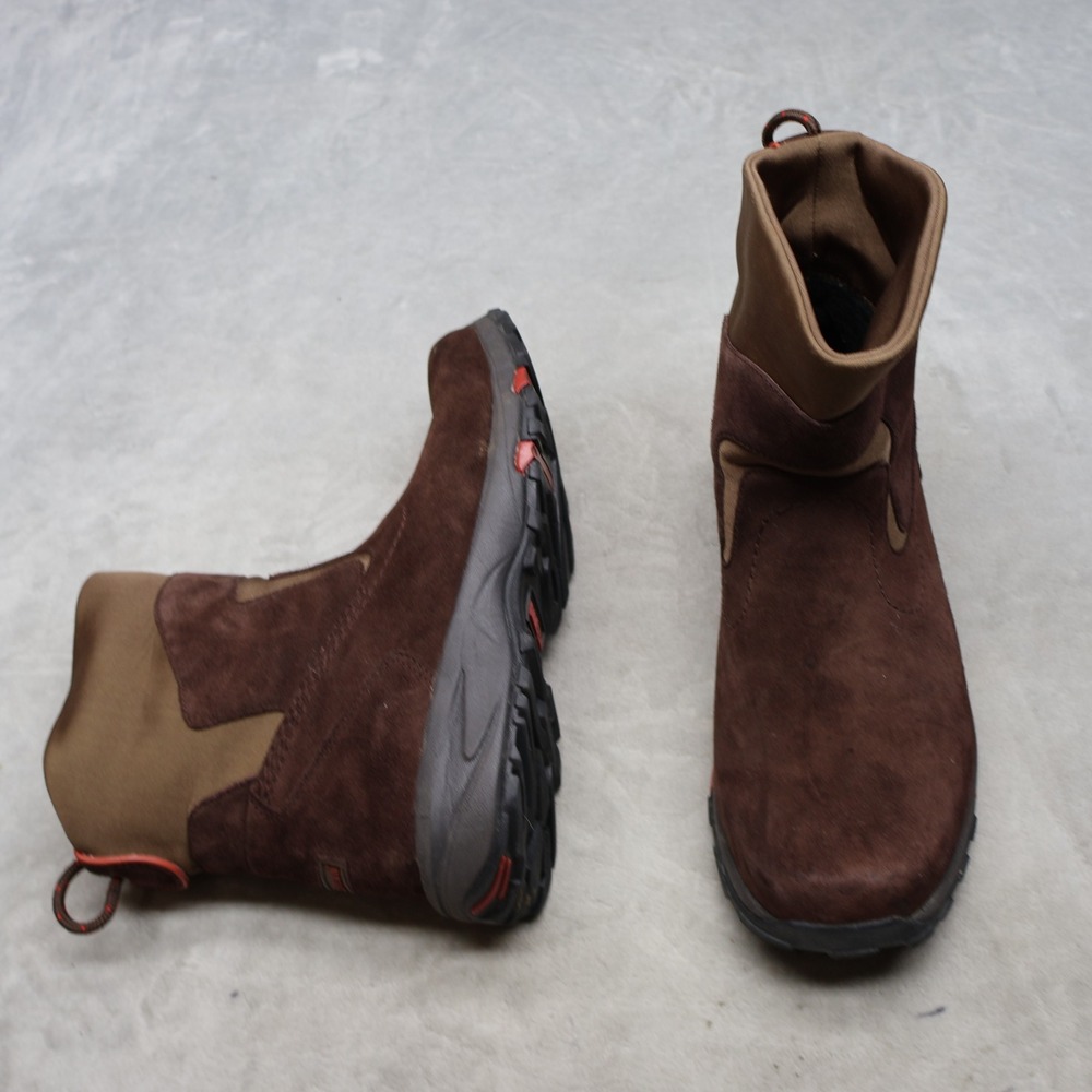 L.L. Bean Mens 13M Thinsulate Boots‎ Brown Suede Pull On Waterproof Winter Trail